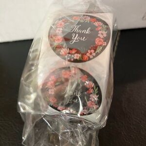 New roll 500 1” Thank you stickers